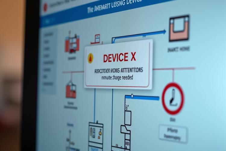 스마트홈 시스템의 자동화된 유지보수 알림 화면