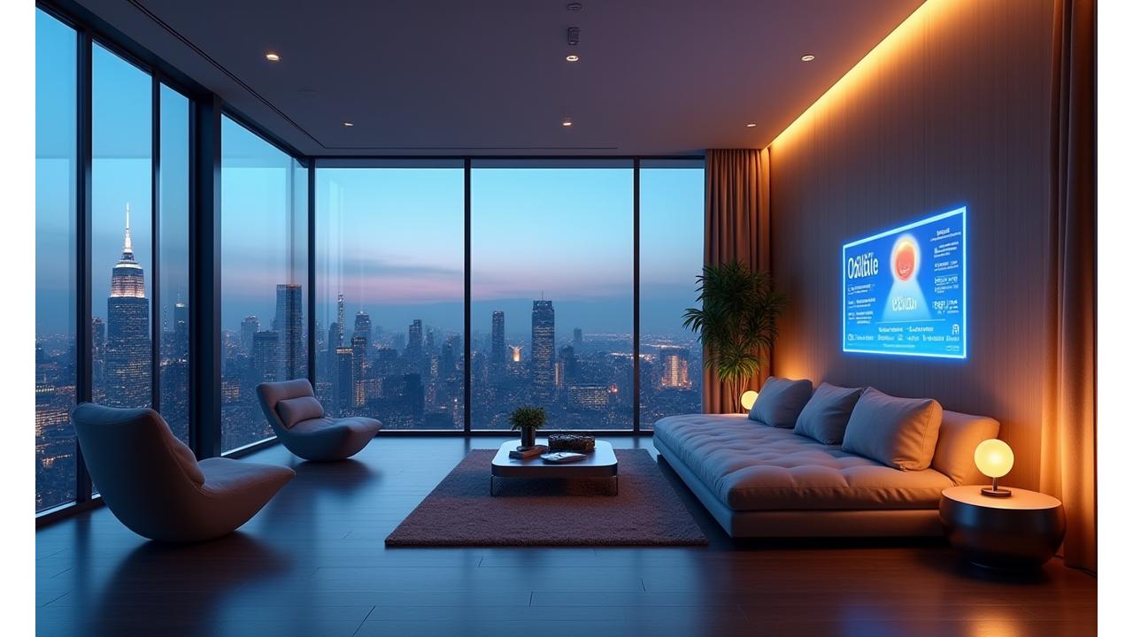 최첨단 스마트홈 시스템이 적용된 럭셔리 펜트하우스 내부