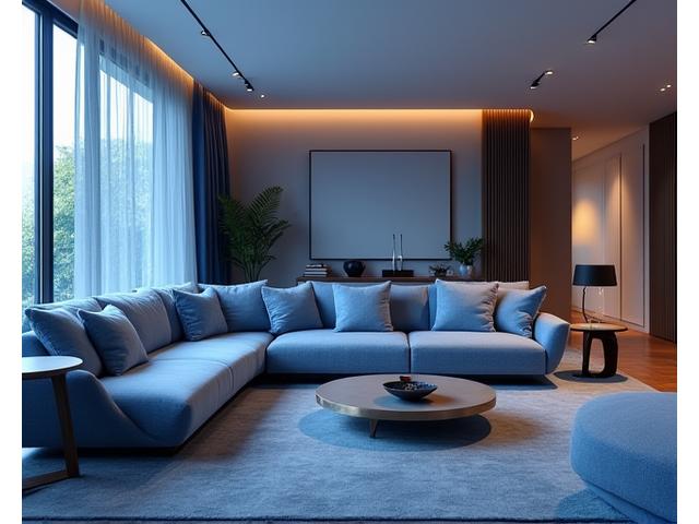 스마트 시스템 적용 후 고급 거실