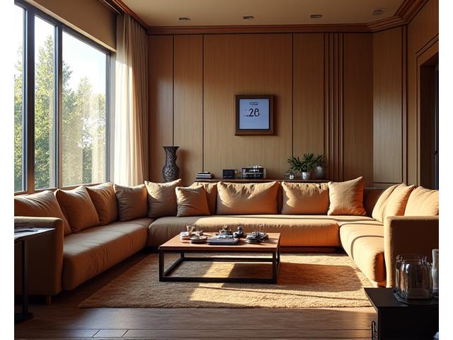 스마트 시스템 적용 전 고급 거실