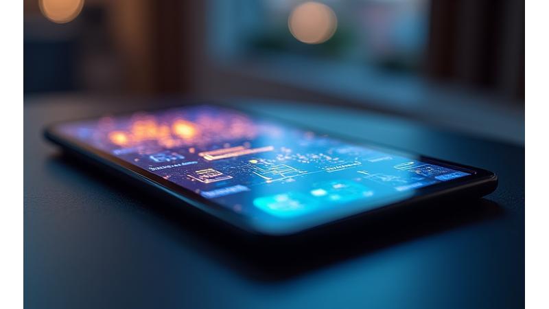 사용자 음성 프로필과 AI 학습 그래프를 보여주는 스마트폰 인터페이스